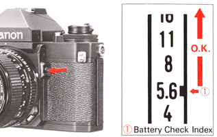 Canon Knowledge Base - F-1N : How to check the battery level